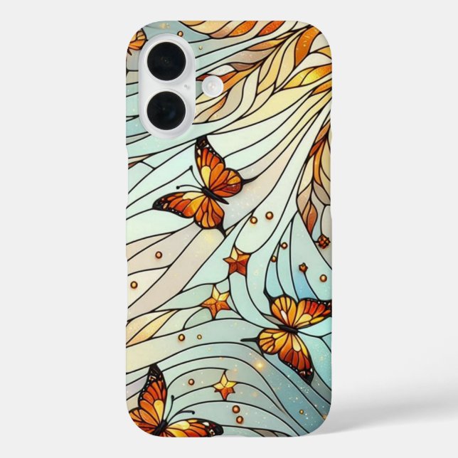 Coques Case-Mate iPhone Papillon Motif Vitrail  (Verso)