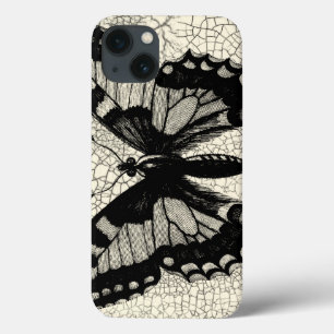 Etui iPhone Case-Mate Papillon noir et blanc sur l'arrière - plan criqué