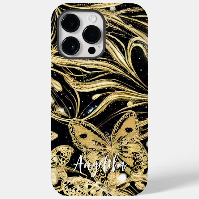 Coques Case-Mate iPhone Papillon Nom Personnalisé (Verso)