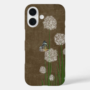 Coque Pour iPhone 16 Papillon nymphe des arbres sur une fleur blanche