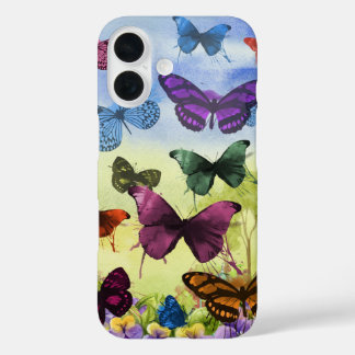 Coque Pour iPhone 16 Papillon papillon vintage Ancien art d'illustratio