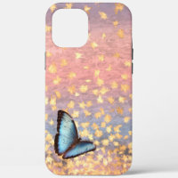 Papillon Rose Gold Flakes Design abstrait