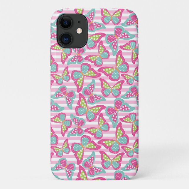 Coques Case-Mate iPhone Papillon Rose Mignon (Dos)