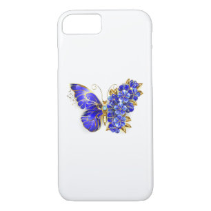 Case-Mate iPhone Case Papillon saphir à fleurs