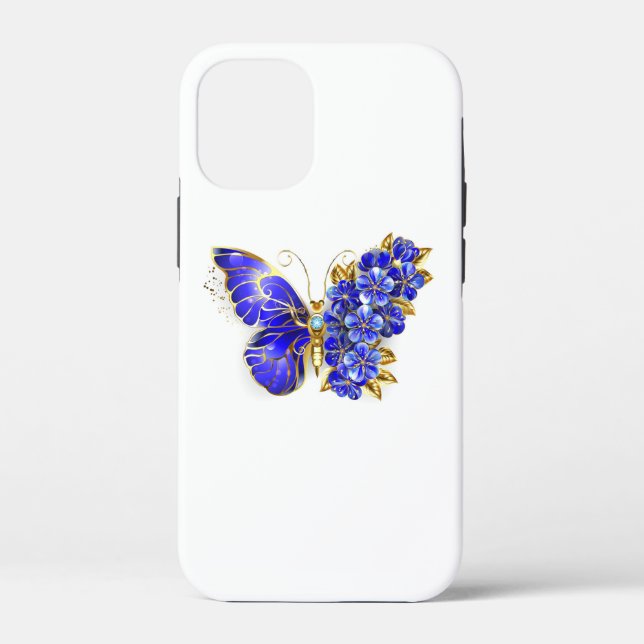 Coques Case-Mate iPhone Papillon Saphir Fleur (Verso)