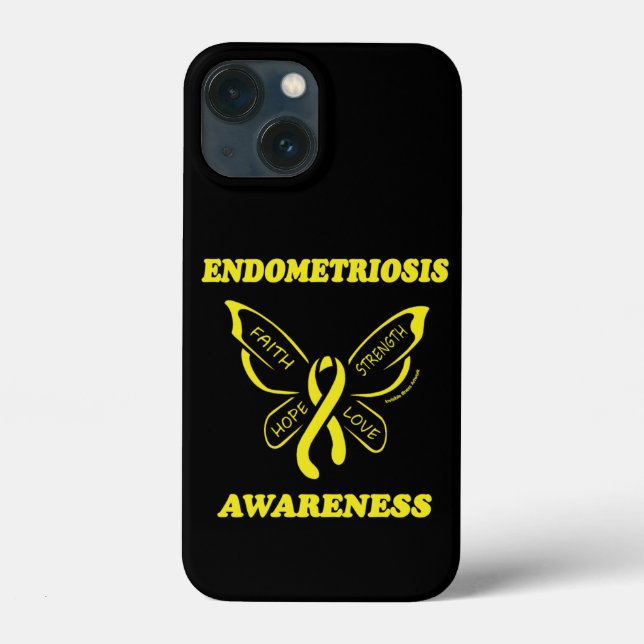 Coques Case-Mate iPhone Papillon/sensibilisation...Endometriose (Verso)
