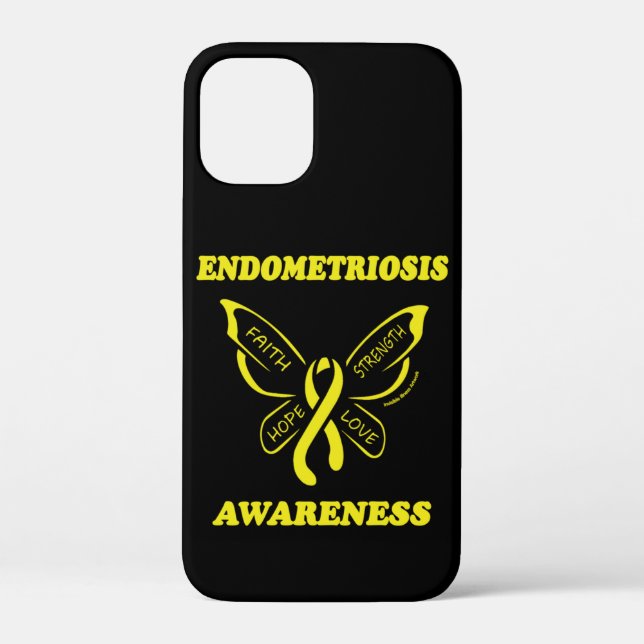 Coques Case-Mate iPhone Papillon/sensibilisation...Endometriose (Verso)