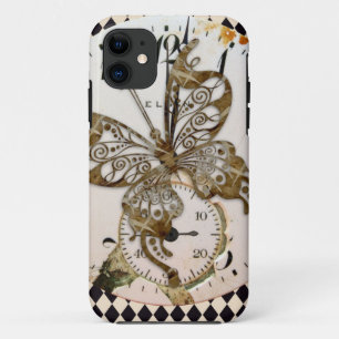 Coque Case-Mate iPhone Papillon Steampunk Round