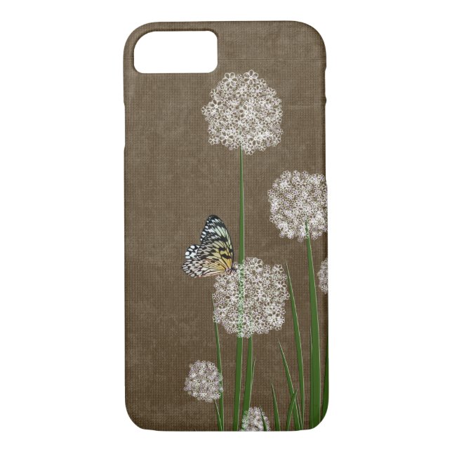 Coques Case-Mate iPhone papillon sur fleur sauvage (Dos)