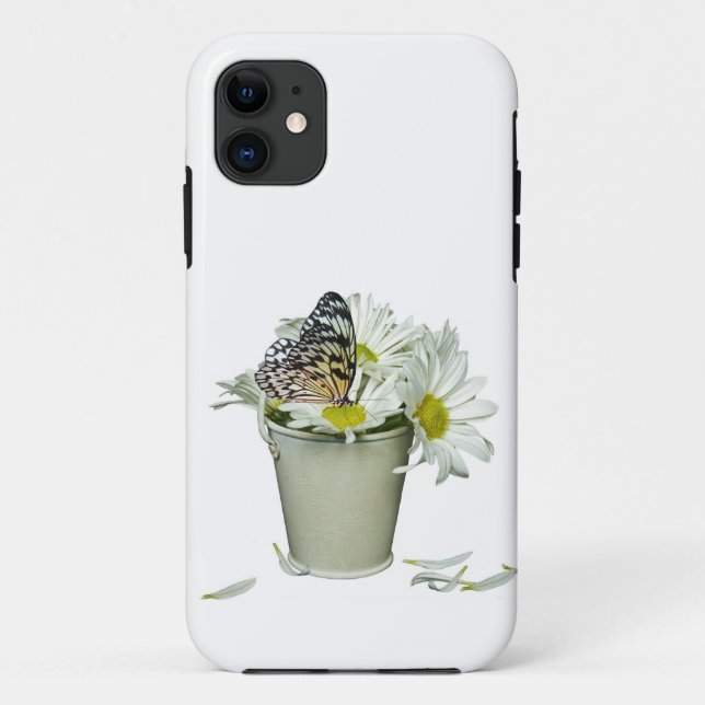 Coques Case-Mate iPhone papillon sur les marguerites (Dos)