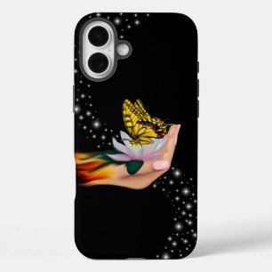 Coque Pour iPhone 16 Plus Papillon sur Lotus Bloom
