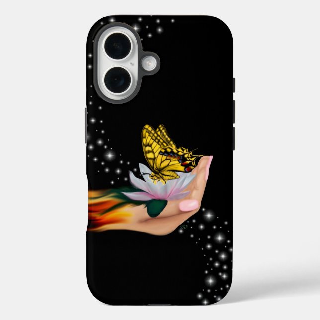 Coques Case-Mate iPhone Papillon sur Lotus Bloom (Verso)