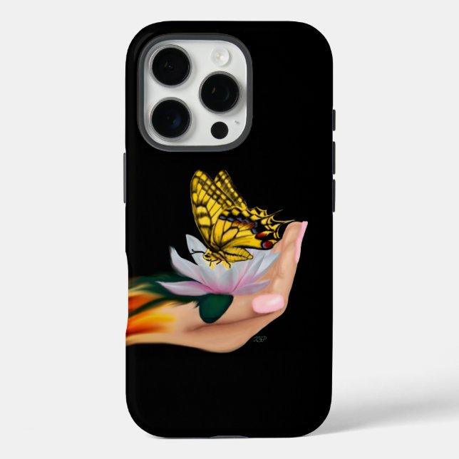 Coques Case-Mate iPhone Papillon sur Lotus Bloom (Verso)