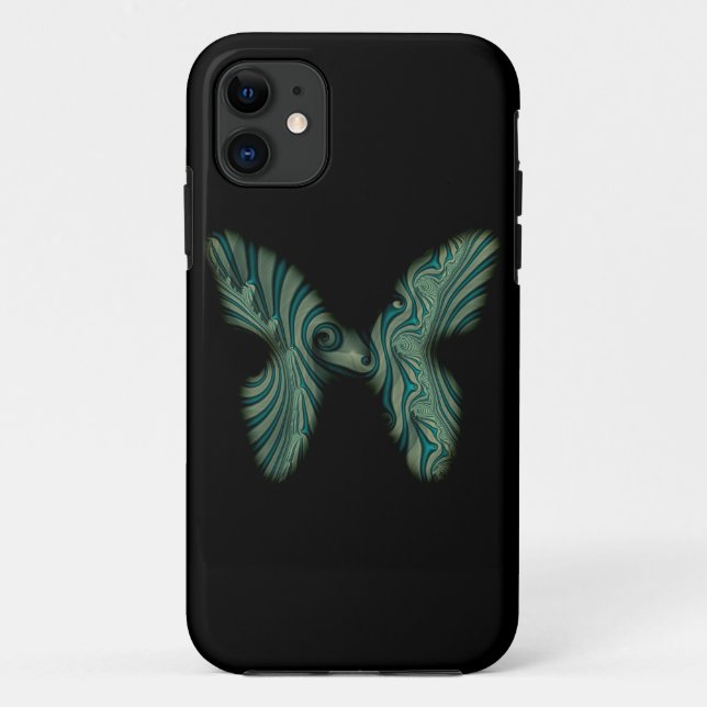 Coques Case-Mate iPhone papillon vert (Dos)