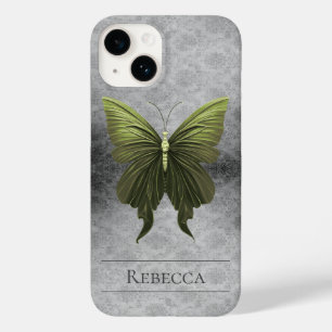 Coque Case-Mate iPhone Papillon vert à bijoux Damas