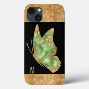 Case-Mate iPhone Case Papillon vert et or Monogramme