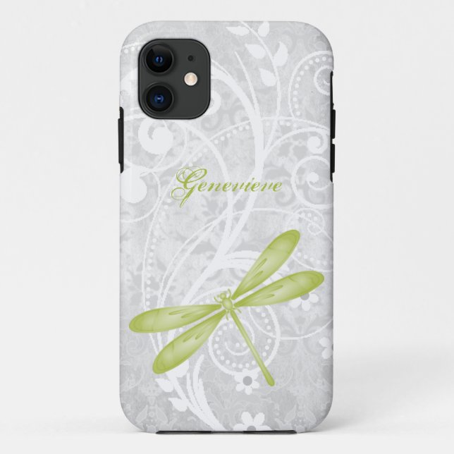 Coques Case-Mate iPhone Papillon vert personnalisé (Dos)