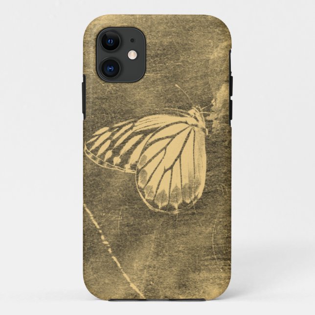 Coques Case-Mate iPhone Papillon vintage et fleurs (Dos)