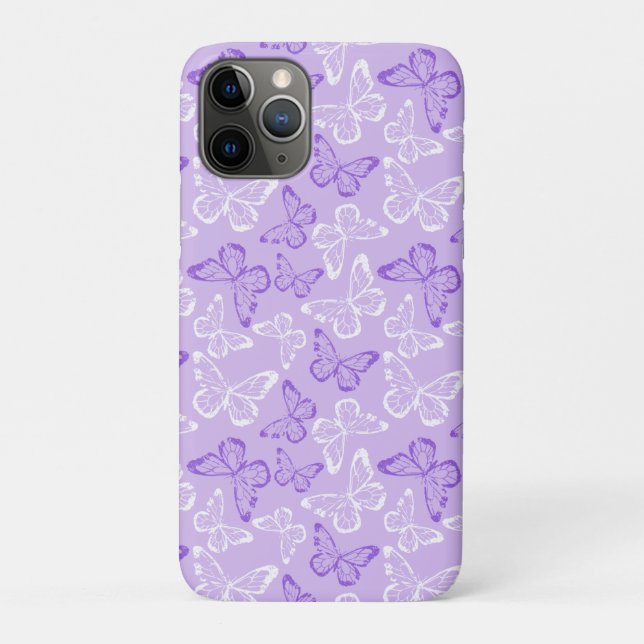 Coques Case-Mate iPhone Papillon Violet (Dos)