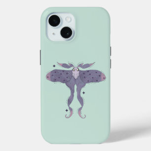 Coque Case-Mate iPhone Papillon Violet Fantaisiste avec Étincelles d'Étoi