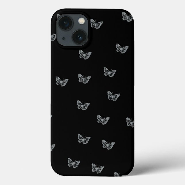 Coques Case-Mate iPhone Papillons argentés (Verso)