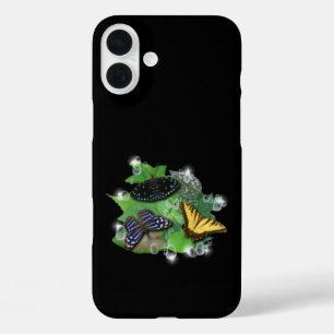 Coques iPhone 16 Plus Papillons aux gouttes de pluie et aux étoiles