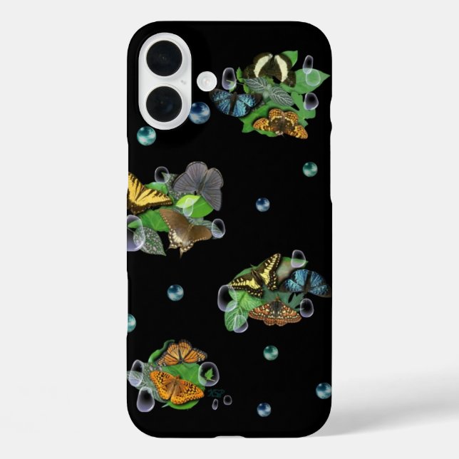 Coques Case-Mate iPhone Papillons avec Raindrops Feuille Étoiles et Perles (Verso)
