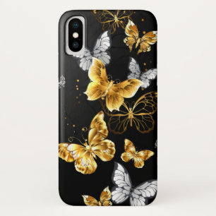 Case-Mate iPhone Case Papillons blancs et dorés