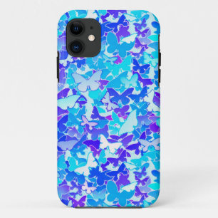Etui iPhone Case-Mate Papillons, bleu, turquoise, lavande