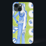 Case-Mate iPhone Case Papillons Bleus Entourant Fille Glamour<br><div class="desc">Des papillons bleus flottent dans cette pièce de Chariklia Zarris,  autour d'une fille glamour. Des couleurs vives de l'arrière - plan de cette impression,  ajoutant de belles teintes à cette pièce. Obtenez votre copie maintenant !</div>