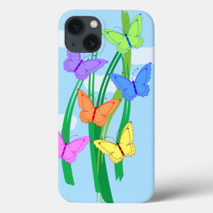 Etui iPhone 13 Papillons colorés et Sky iPhone 6/6s Plus