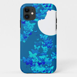 Etui iPhone Case-Mate Papillons contre ciel bleu nuit, paysage lunaire