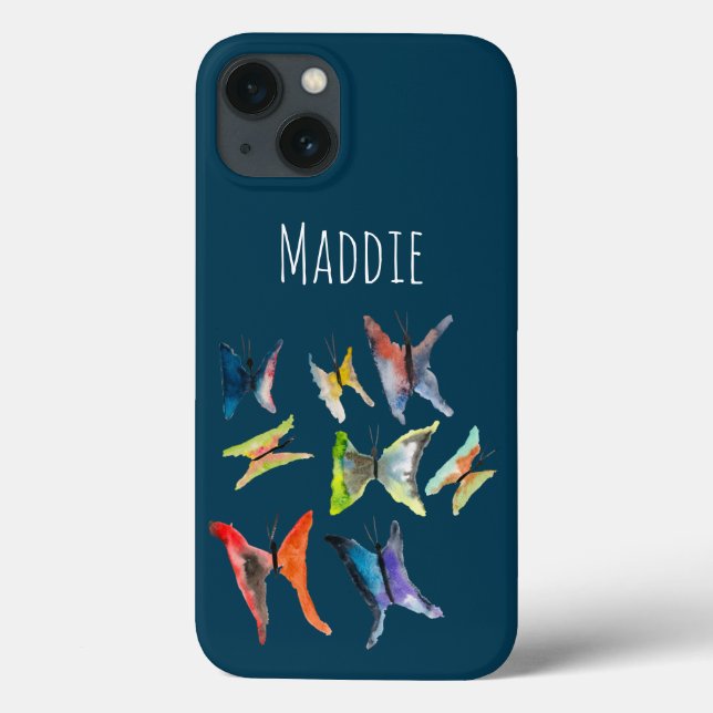 Coques Case-Mate iPhone Papillons couleur aquarelle Coque-Mate iPhone c (Verso)