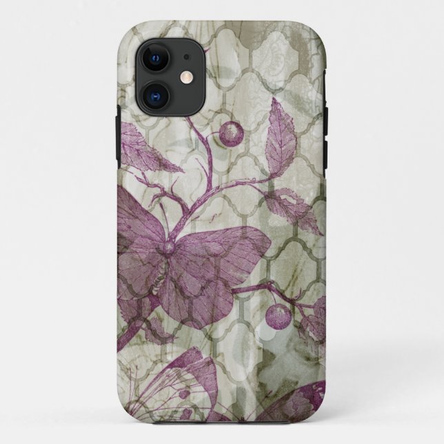 Coques Case-Mate iPhone Papillons d'arabesque III (Dos)