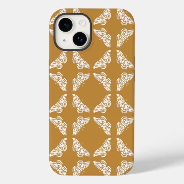 Coques Case-Mate iPhone Papillons d'art et d'artisanat orange (Verso)