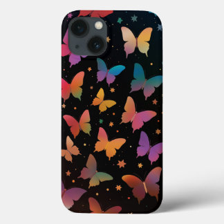 Case-Mate iPhone Case Papillons de couleur arc-en-ciel Galaxy Stars sur