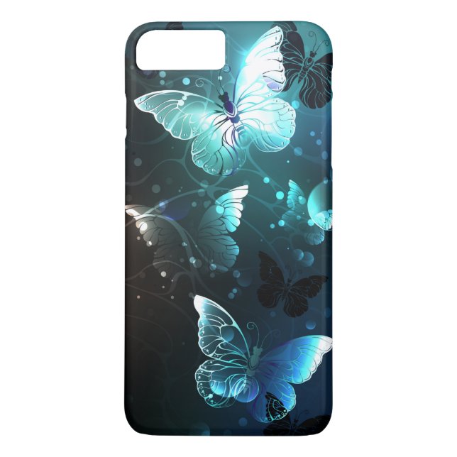 Coques Case-Mate iPhone Papillons de nuit à la menthe (Dos)