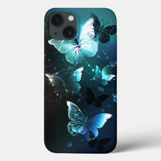 Coques Case-Mate iPhone Papillons de nuit à la menthe (Verso)