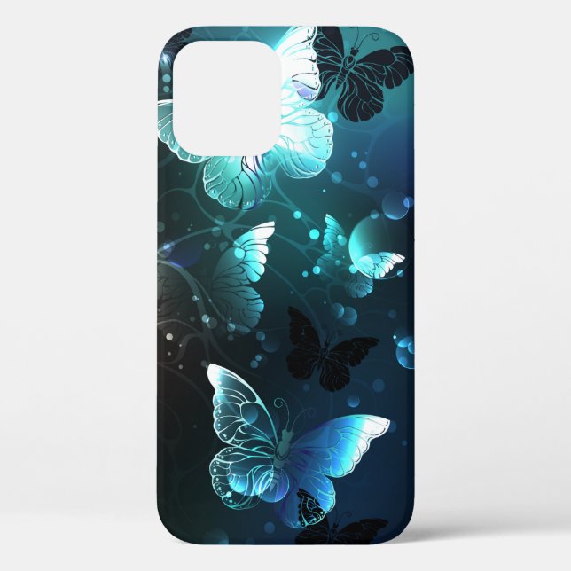 Coques Case-Mate iPhone Papillons de nuit à la menthe (Verso)