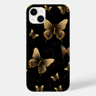 Coque Case-Mate iPhone Papillons d'or noir