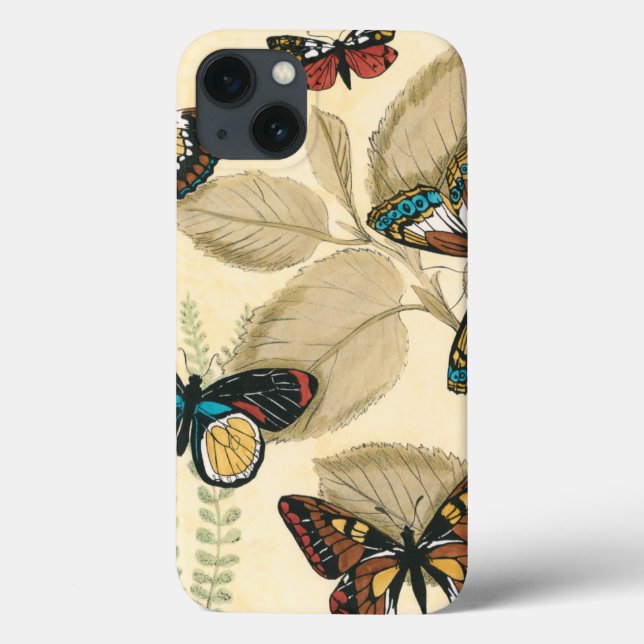 Coques Case-Mate iPhone Papillons glissant au-dessus du feuille (Verso)