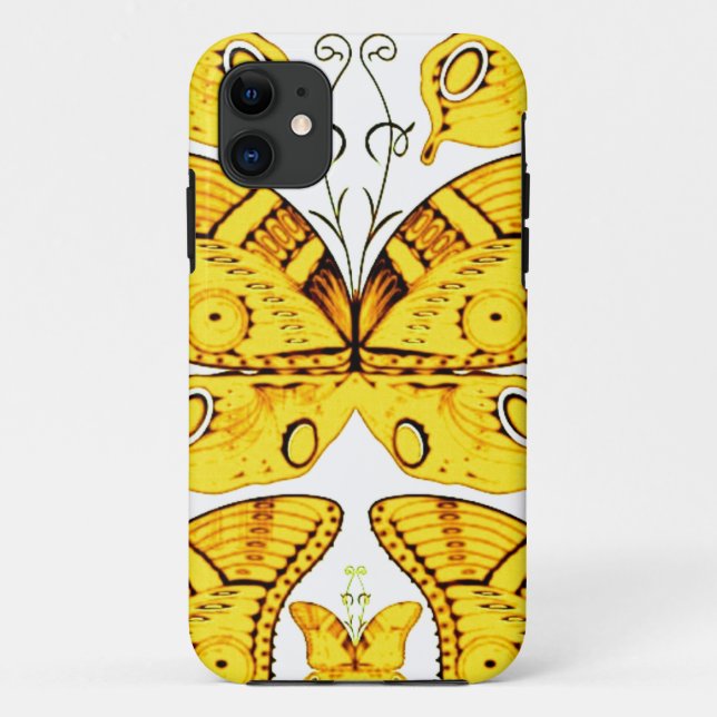 Coques Case-Mate iPhone Papillons jaunes (Dos)