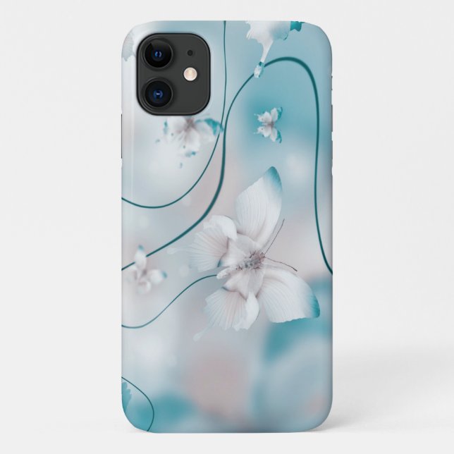 Coques Case-Mate iPhone papillons magiques blancs Coque-Mate à peine Là (Dos)