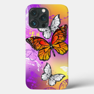 Case-Mate iPhone Case Papillons monarques sur fond violet