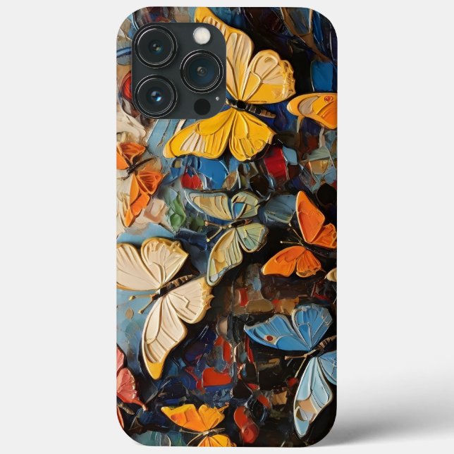 Coques Case-Mate iPhone Papillons Mouches Parmi La Peinture Nature Vibrant (Verso)