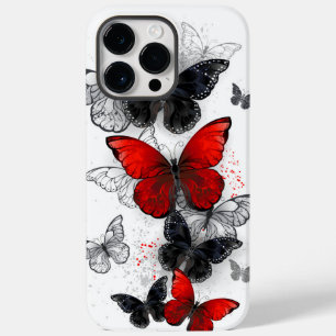 Coque Case-Mate iPhone Papillons noirs et rouges volants