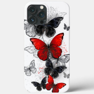 Case-Mate iPhone Case Papillons noirs et rouges volants