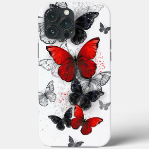 Case-Mate iPhone Case Papillons noirs et rouges volants