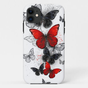 Case-Mate iPhone Case Papillons noirs et rouges volants