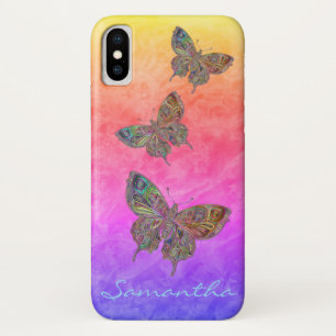 Case-Mate iPhone Case Papillons Pastel Arc-en-ciel *Personnaliser*